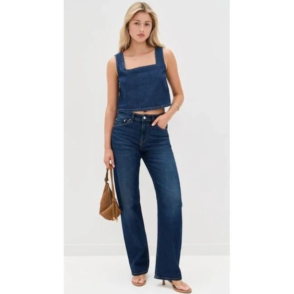 Paige Designer Jean Cropped Top Corset Aelita Splendor Size 6